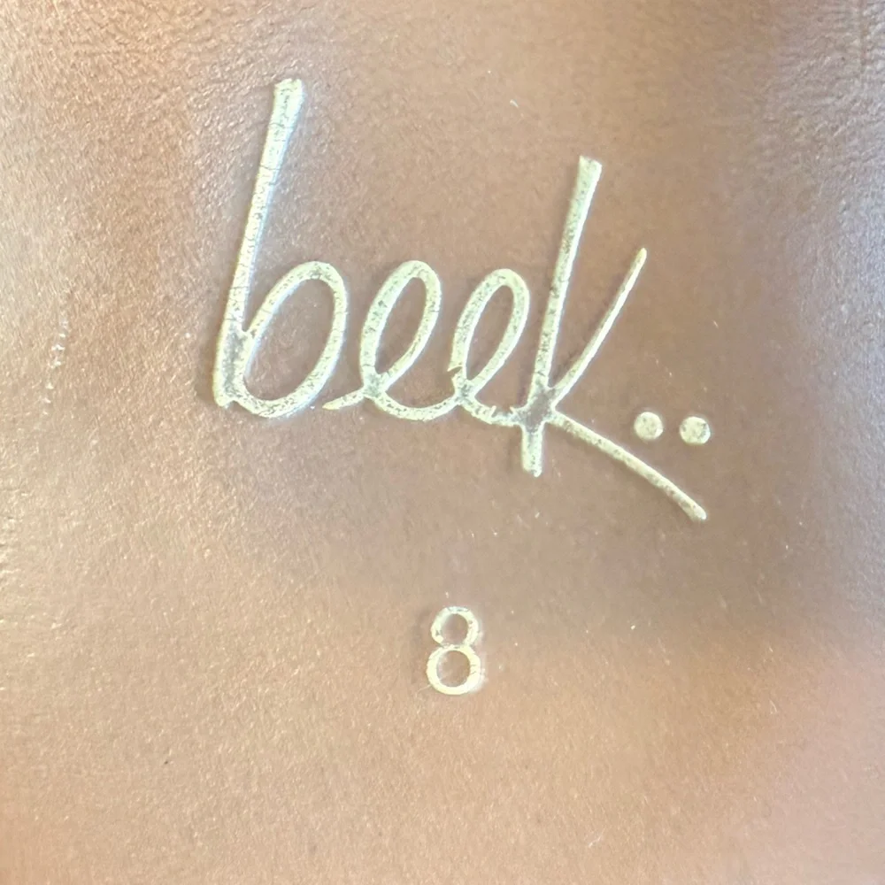 Beek Palila Tan Leather Slide Sandals Women’s Size 8 - Picture 8 of 8